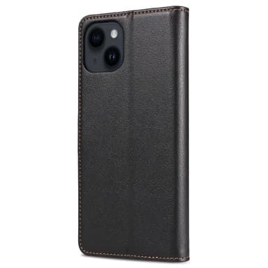 Til iPhone 15 Retro Lommebok-deksel/Deksel - Svart