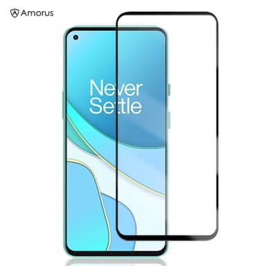 AMORUS OnePlus 8T Herdet Glass - Svart