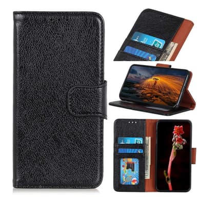 Samsung Galaxy A10 Lommebok-deksel Teksturert Split - Svart
