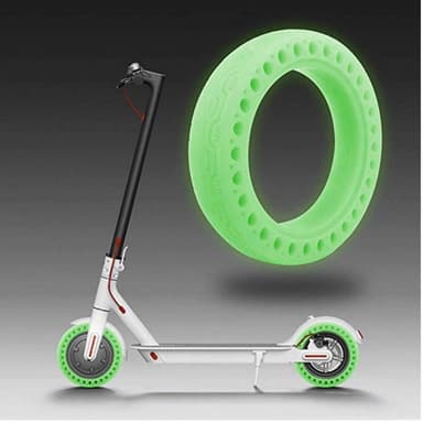 Dekk Honeycomb Punkteringsfri Xiaomi M365 Scooter, 2-pakke selvlysende