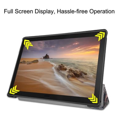 Trifoldbart deksel til Lenovo Tab E10 - engelske tegn