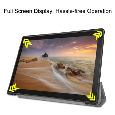Tri-fold Deksel til Lenovo Tab E10 - Grå