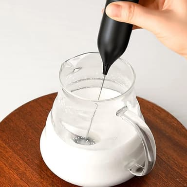 Mini Blender Melkeskummer Håndholdt skummaskin Elektrisk drikkeblander - Svart