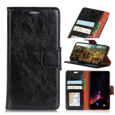 Samsung Galaxy Xcover 4s/4 Lommebok-deksel Teksturert Split - Svart