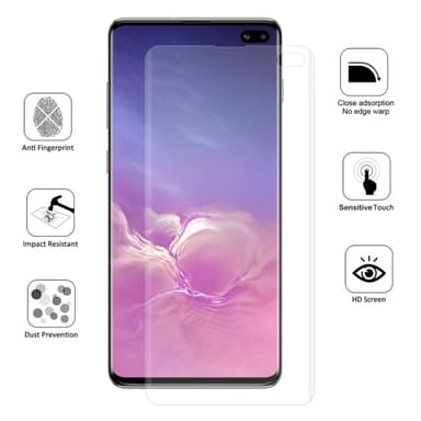 Samsung Galaxy S10+HAT PRINCE Skjermbeskytter Full Fingeravtrykk