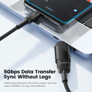 TOOCKI USB-C mann til USB 3.0 kvinnelig omformer 5 Gbps dataadapter