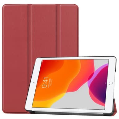 Apple iPad 10.2 2021/2020/2019 Slim Fit Trifoldbart Deksel - Vinrød