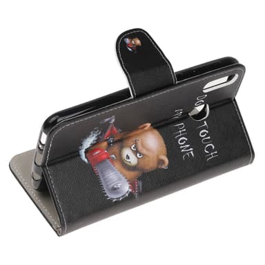 Samsung Galaxy A40 Lommebok-deksel - Angry Bear og dets advarsel