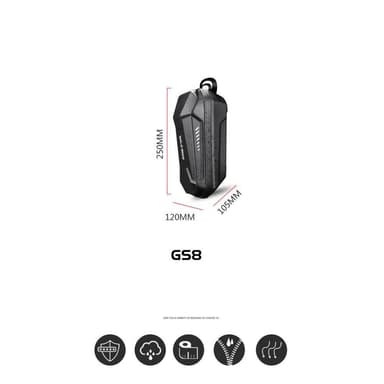 Veske til Xiaomi M365 Elektrisk Scooter 2L Hard Shell - Svart