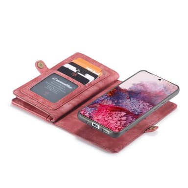 CASEME Samsung Galaxy S20 Plus Retro Lær Lommebok-deksel - Rød