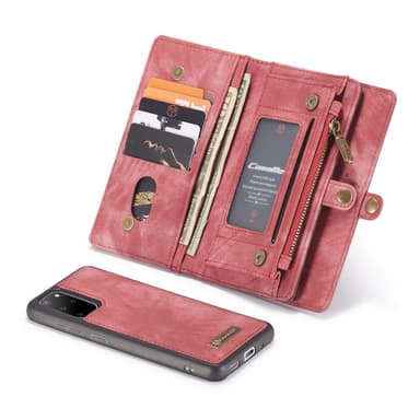 CASEME Samsung Galaxy S20 Plus Retro Lær Lommebok-deksel - Rød