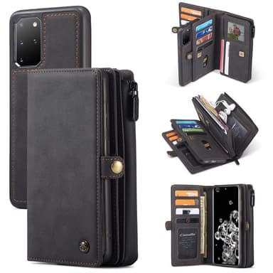CASEME Samsung Galaxy S20 Plus Retro Lær Lommebok-deksel - Grå