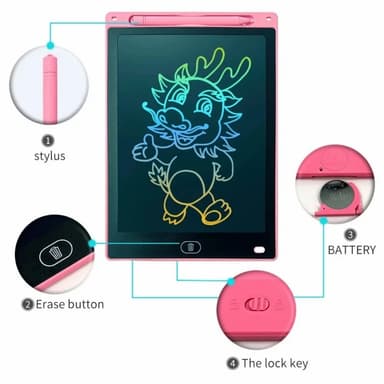 JX-10 10-tommers LCD-skriveblokk Tegneblokk Scribble Pad