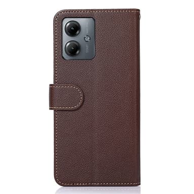 Motorola Moto G14 KHAZNEH Lommebok-deksel - Brun/Blå