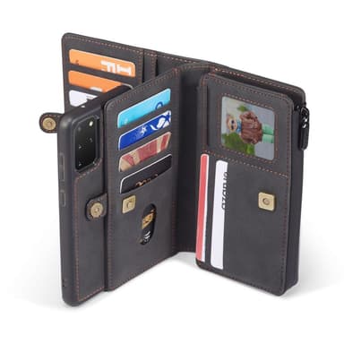 CASEME Samsung Galaxy S20 Plus Retro Lær Lommebok-deksel - Grå