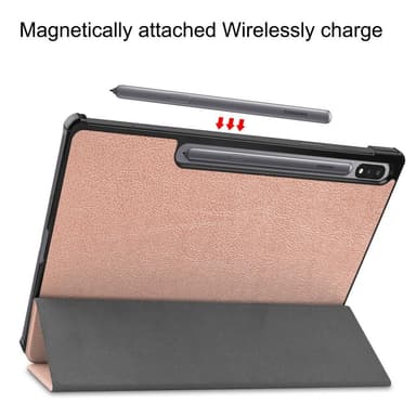 Slim Fit Dekseldeksel Til Samsung Galaxy Tab S7 Plus/S8 Plus - RoseGold