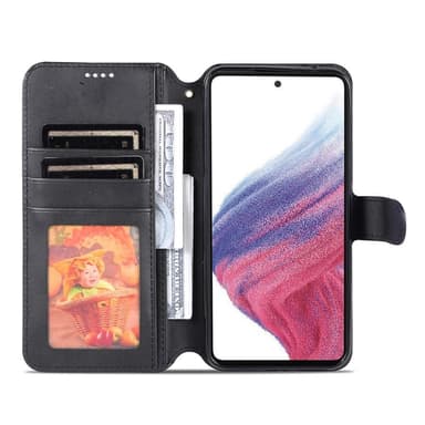 Til Samsung Galaxy A54 5G AZNS Lommebok-deksel - Svart