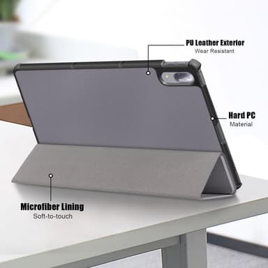 Tri-fold Veske til Lenovo Tab P11 Pro TB-J706F - Grå