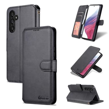 Til Samsung Galaxy A54 5G AZNS Lommebok-deksel - Svart