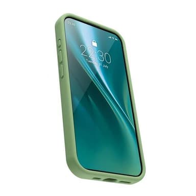 Etteri silikonetui for iPhone 16 Pro Max med hull for håndleddsstropp - lysegrønn