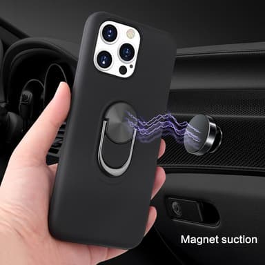 iPhone 13 Pro Hybrid Deksel Med Fingerring - Rose Gull