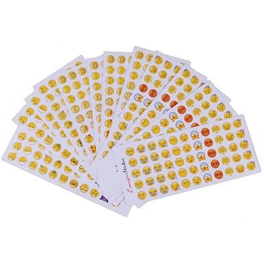 Emoji-klistremerker - 660 klistremerker med ulike uttrykk