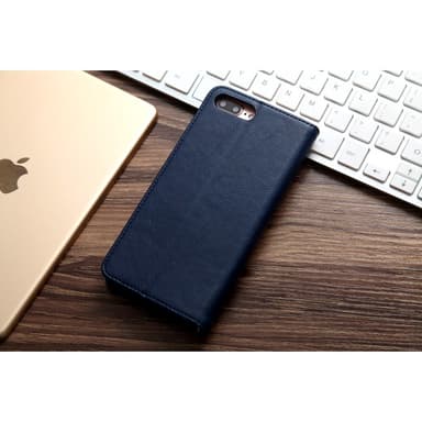 CMAI2 Litchi Lommebok-deksel til iPhone 7 Plus - Mørkeblå