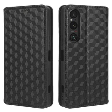 Lommebok-deksel Rhombus til Sony Xperia 1 V - Svart