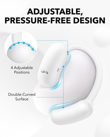 Soundcore AeroFit 2 helt trådløse in-ear hodetelefoner (hvit)