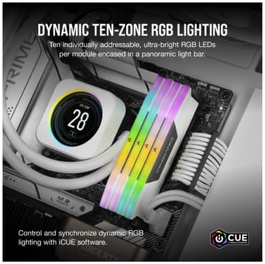 Corsair Vengeance RGB DDR5 RAM 32GB 6000Mt/s CL30 (hvit)