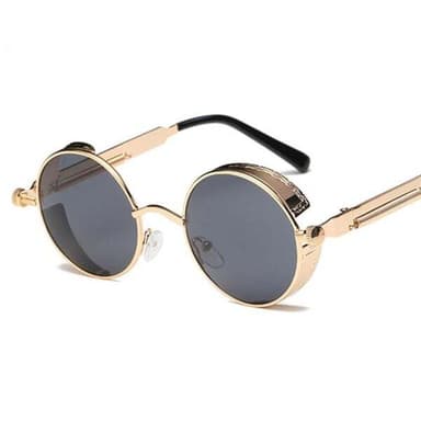 Steampunk Retro Solbriller Røykete/Sølv