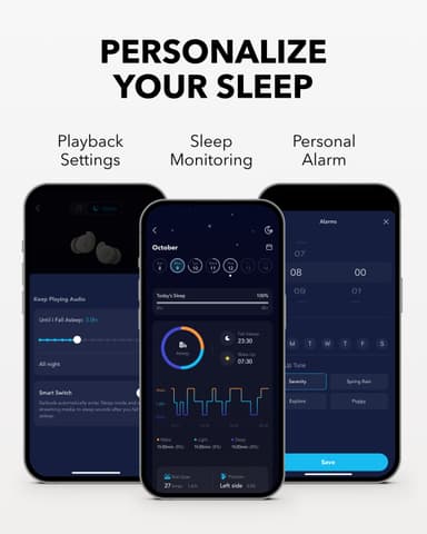 Soundcore Sleep A20 helt trådløse in-ear hodetelefoner (hvit)