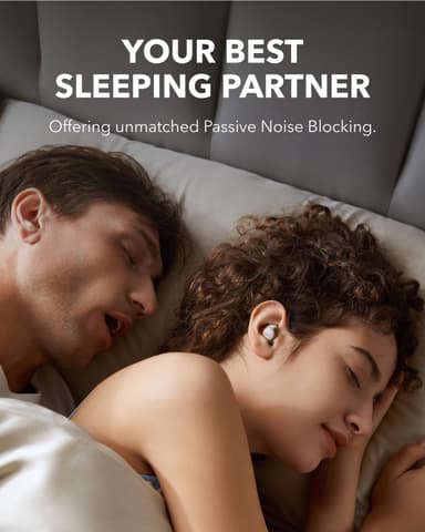 Soundcore Sleep A20 helt trådløse in-ear hodetelefoner (hvit)
