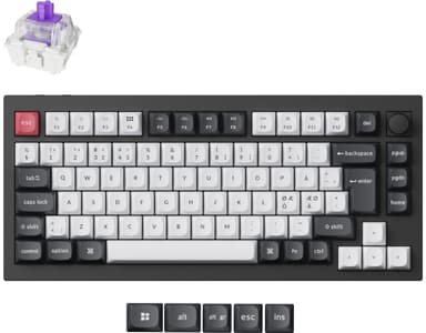 Keychron Q1 HE Carbon Black trådløst gamingtastatur