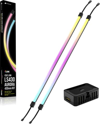 Corsair iCUE LINK LS430 Aurora RGB lysstripesett (2 stk.)
