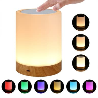 Stemningsfull bordlampe med berøring, flere lysmoduser og dimmefunksjon