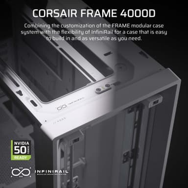 Corsair FRAME 4000D Mid-Tower PC-kabinett (hvit)