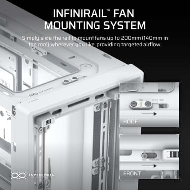 Corsair FRAME 4000D Mid-Tower PC-kabinett (hvit)