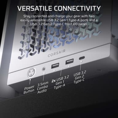 Corsair FRAME 4000D RS ARGB Mid-Tower PC-kabinett (hvit)