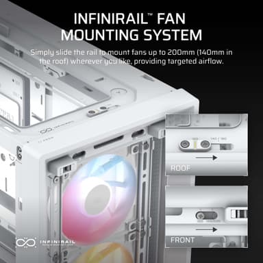 Corsair FRAME 4000D RS ARGB Mid-Tower PC-kabinett (hvit)