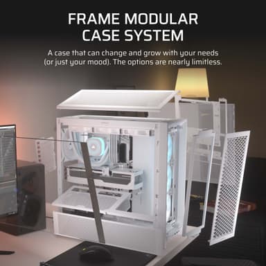 Corsair FRAME 4000D RS ARGB Mid-Tower PC-kabinett (hvit)