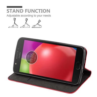 Motorola MOTO E4 lommebokdeksel case (rød)