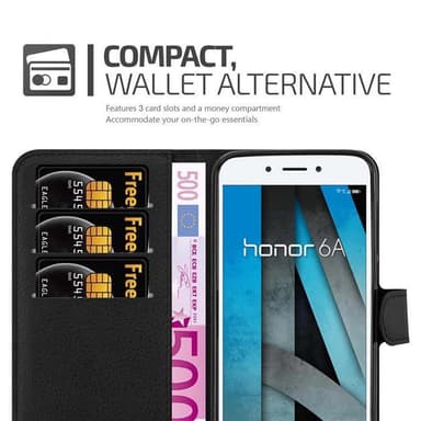 Honor 6A Deksel Etui Case (svart)