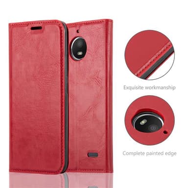 Motorola MOTO E4 lommebokdeksel case (rød)