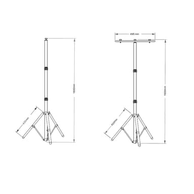 Forever Light LED-arbeidslys 2x30W 6000K med stativ
