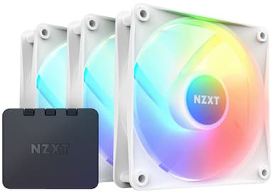 NZXT F120 RGB Core 120mm vifter (3-pakning, hvit)