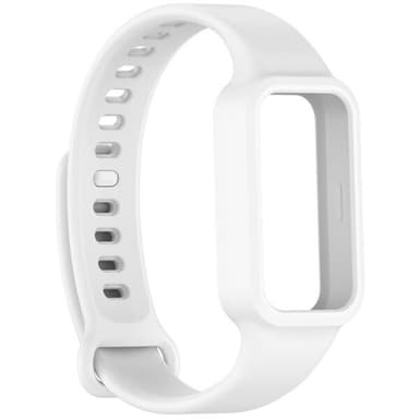 Silikonarmbånd til Redmi Band 3 / Xiaomi Smart Band 9 Active - Hvit