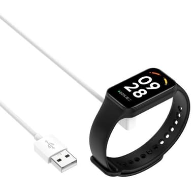 Magnetisk ladekabel for Xiaomi Smart Band 9 Pro / 9 Active - Hvit