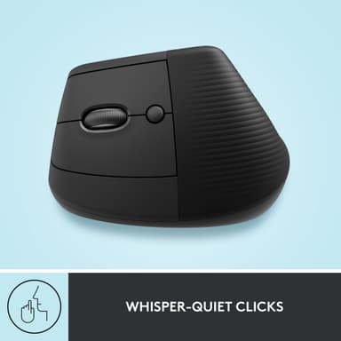 Logitech Lift Left Vertical trådløs mus (grafitt)