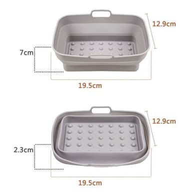 Sammenleggbart Silikonbrett for Airfryer – 19,5 x 12,9 cm - Enkel Rengjøring